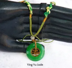 Good Green Jade "Bi" Pendant Necklace (NJNECK56)