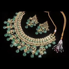 Green Patchi Kundan Choker Set