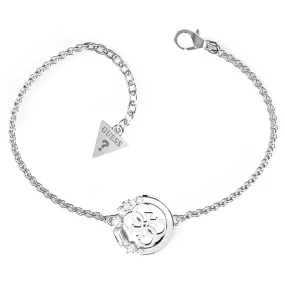 Guess Stainless Steel Tiny Chain & 16mm Charm Bracelet