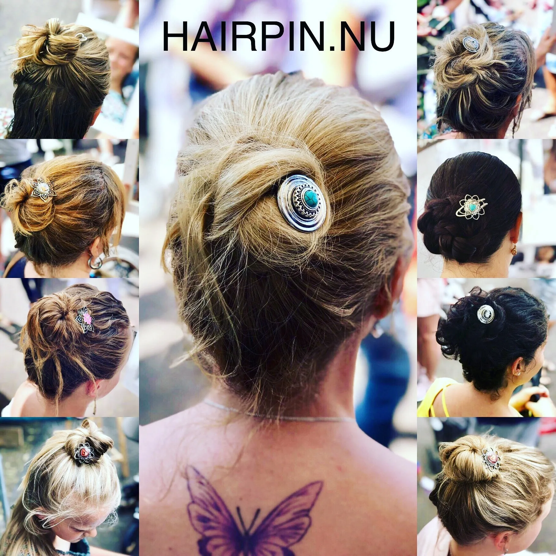 Hairpin Plate - HAIRACCESSOIRE - incl. 3 gratis clickbuttons naar keuze