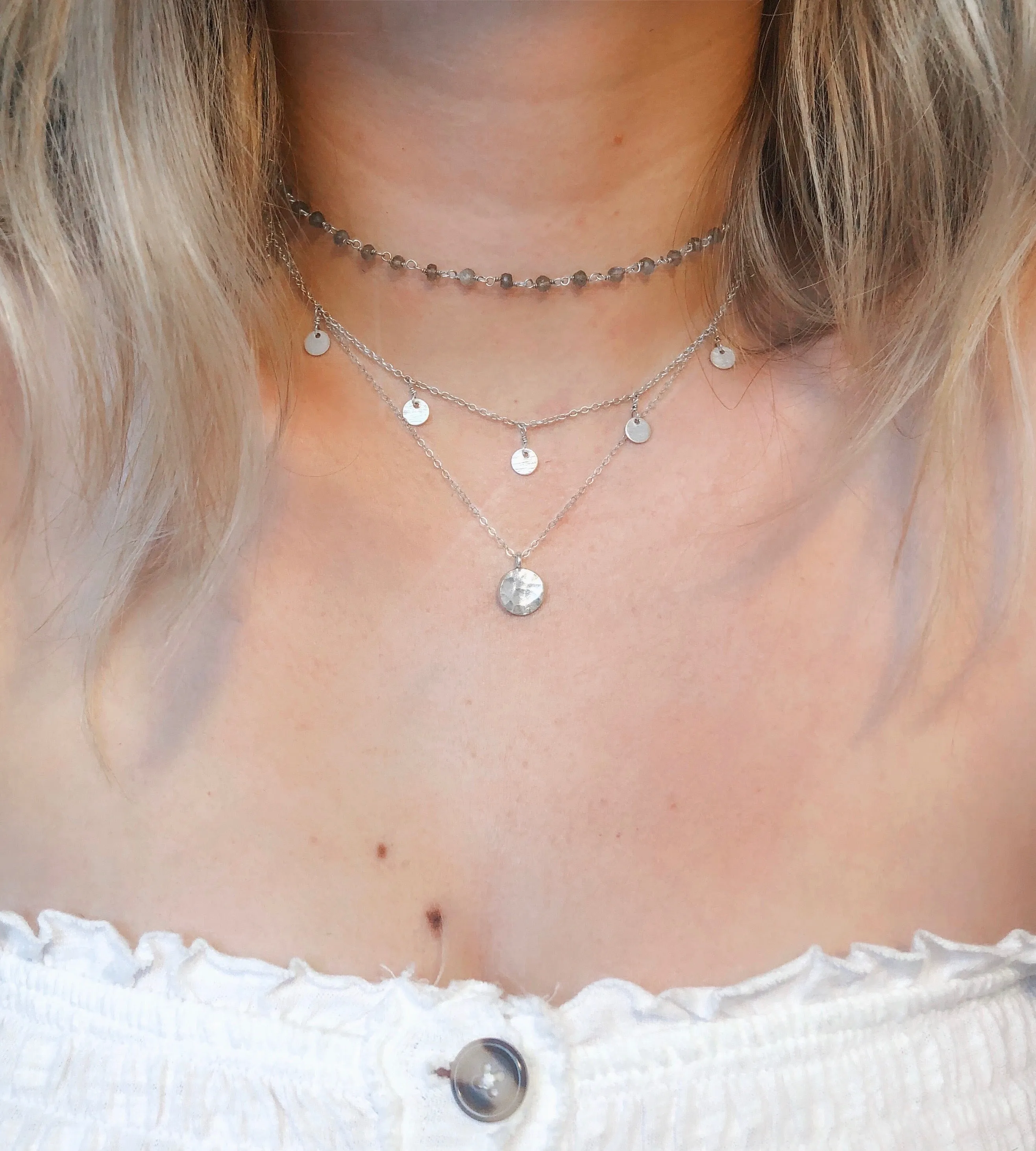 Hammered Dot Necklace