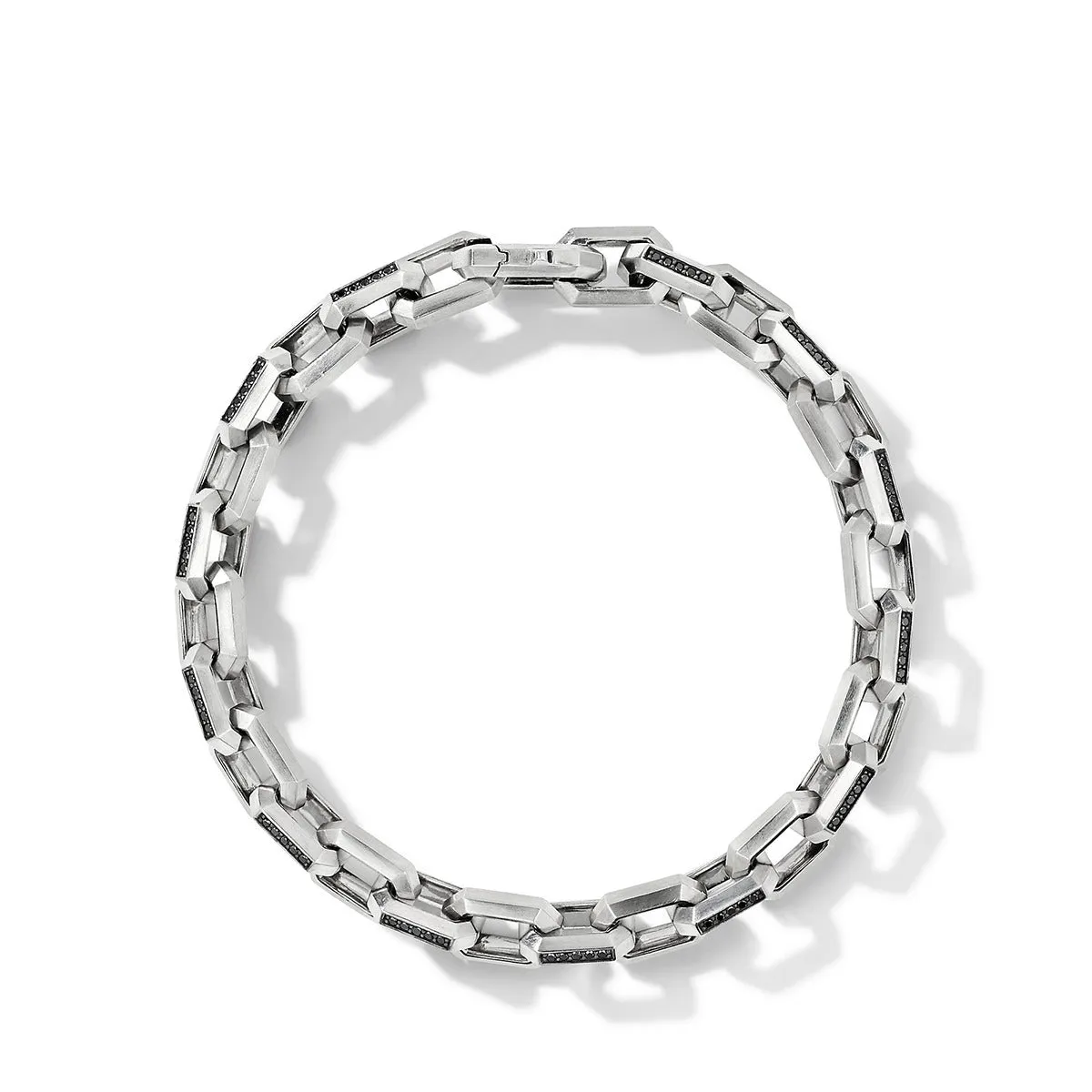 Heirloom Chain Link Bracelet with Pave Black Diamonds