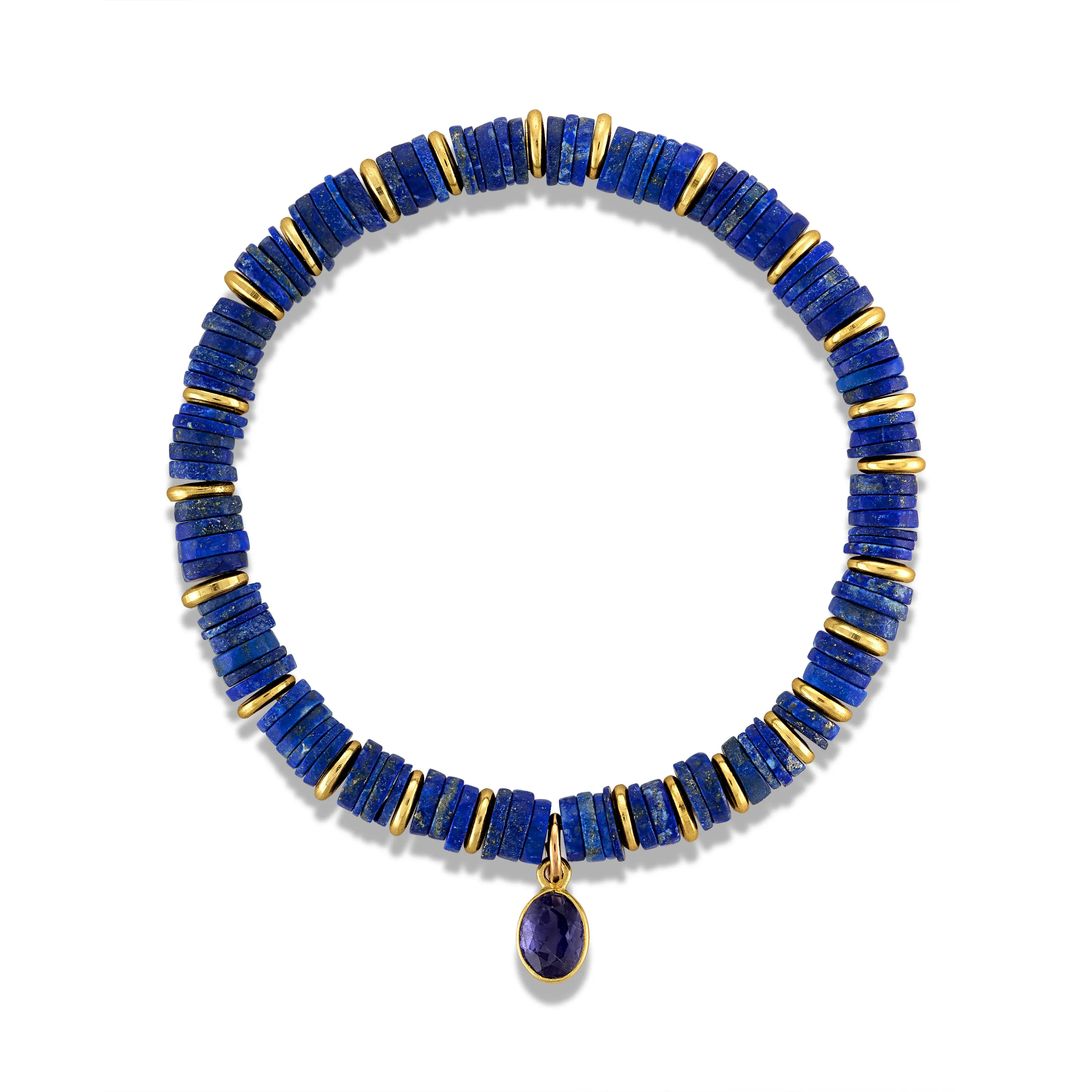 Heishi Gem Bracelet - Lapis