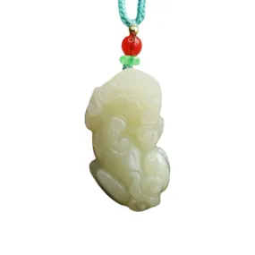 Hetian Jade Pixiu Fortune's Favor Necklace