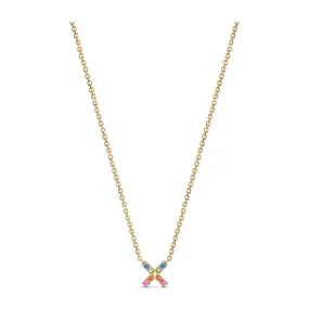 Icon Kiss Rainbow Necklace | Yellow Gold