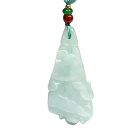 Jade Cabbage Pendant - Sterling Silver Fortune's Favor