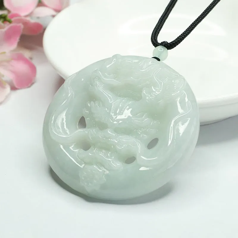 Jade Dragon Head Pendant from Fortune's Favor Collection