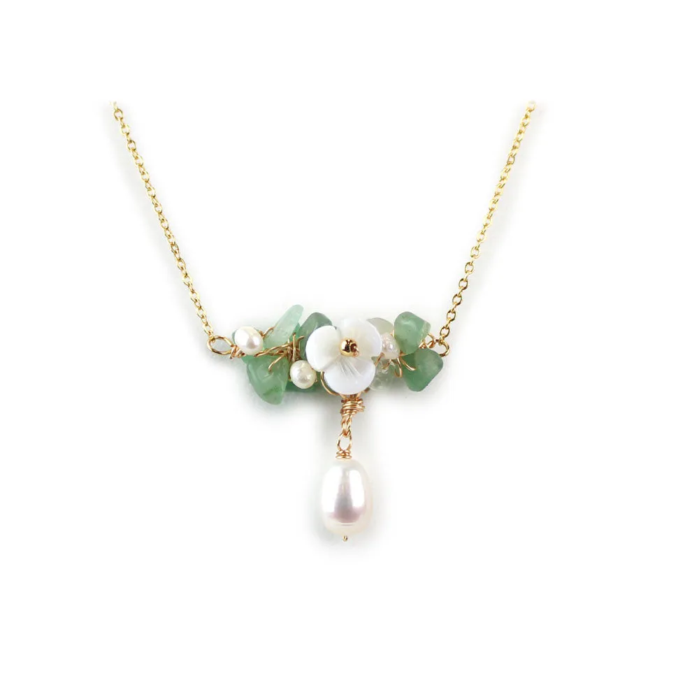 Jade Flower Necklace