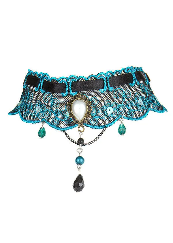 June Afternoon Turquoise Blue Choker Necklace