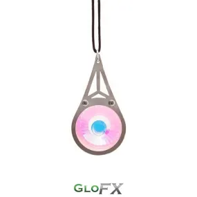 Kaleidoscope Crystal Monocle Necklace - Silver - Rainbow Wormhole