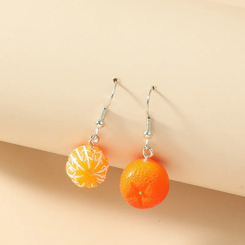 Korean Lovely Fruit Tea Cup Earrings Creative Funny Crystal Kiwi Tea Cup Cute Fun Earring Ear Jewelry personality Gift серьги