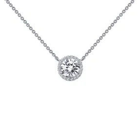 Lafonn Simulated Diamond 1.23ct Halo Necklace N0038CLP