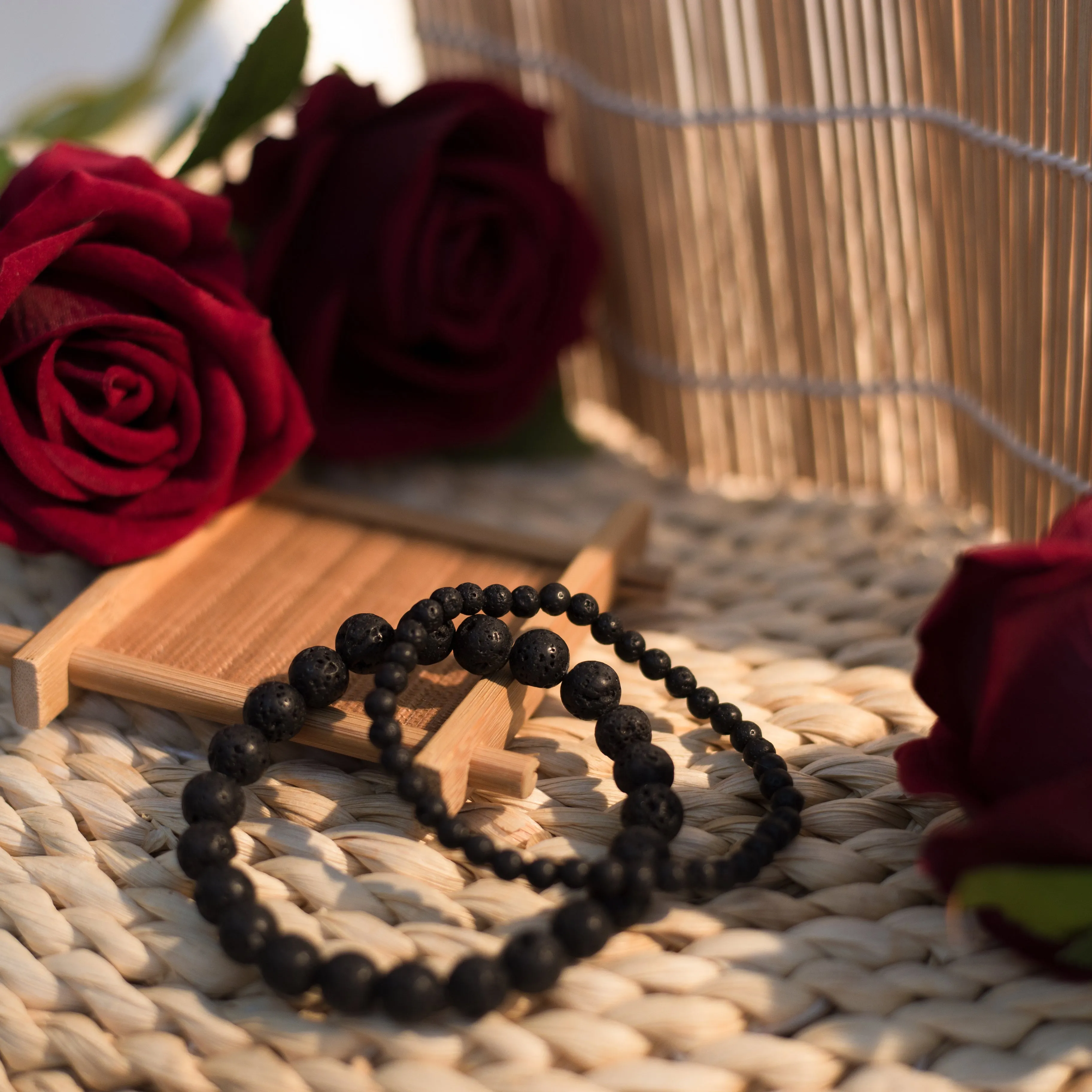 Lava Stone Crystal Bracelet