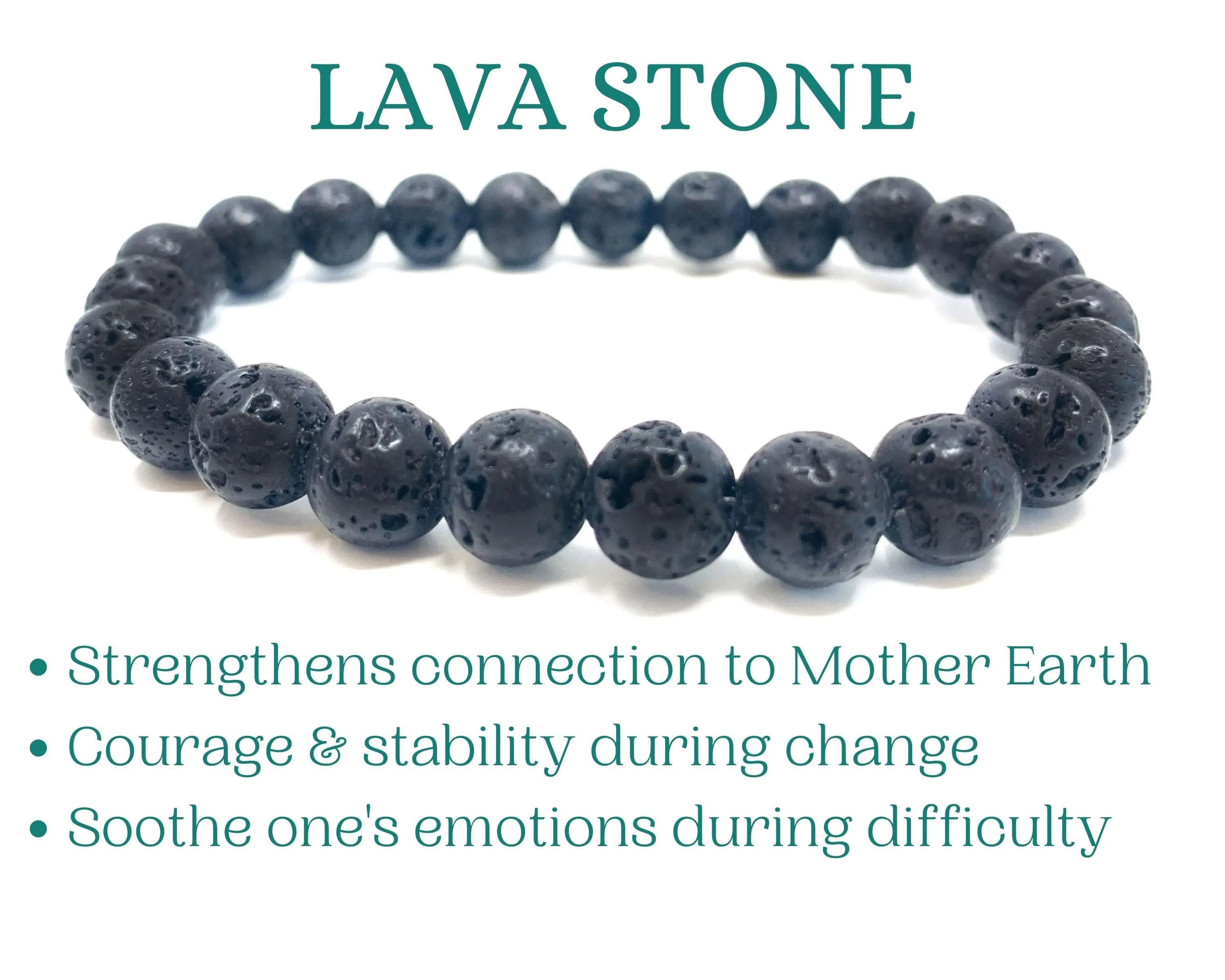 Lava Stone Crystal Bracelet