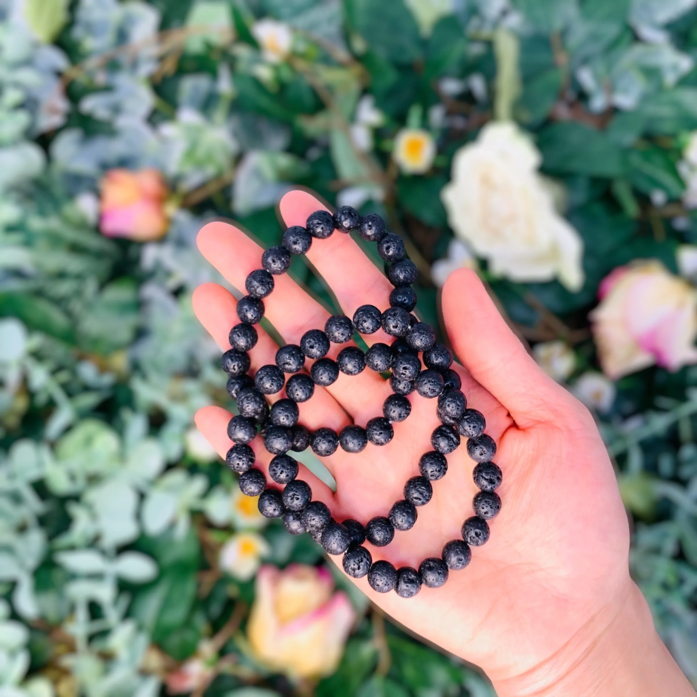 Lava Stone Crystal Bracelet