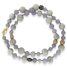 Lavender Jade Bead Necklace