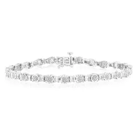 Luminesce Lab Grown 1/4 Carat Diamond Tennis Bracelet in Sterling Silver