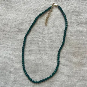 Malachite 4mm Beaded Necklace - Transformation