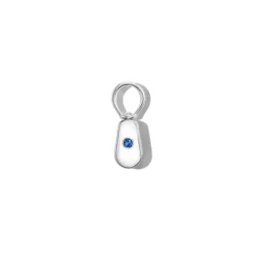 Marla Aaron Silver Sapphire Baby Pulley