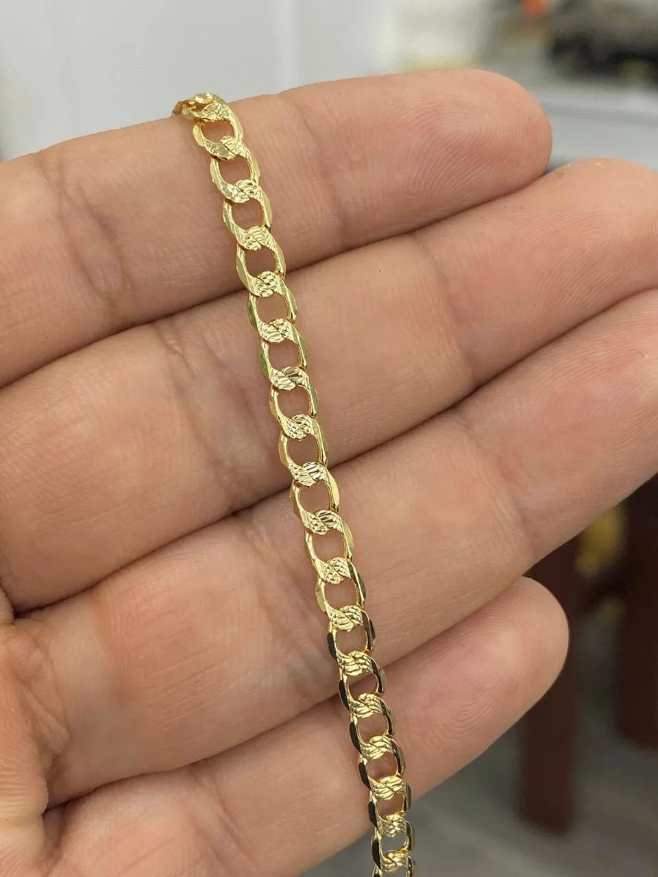 Mens Womens Curb Chain Diamond Cut Design 14K Gold Filled Gifts 20" 24" Fashion Style