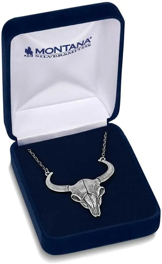 Montana Silversmiths Buffalo Skull Pendant Necklace - NC5790