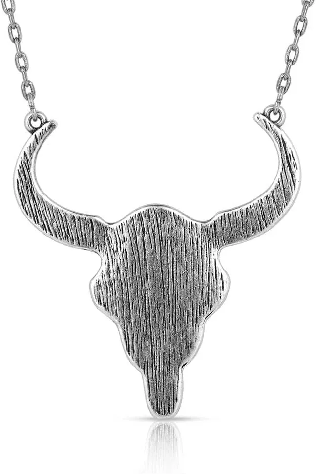 Montana Silversmiths Buffalo Skull Pendant Necklace - NC5790