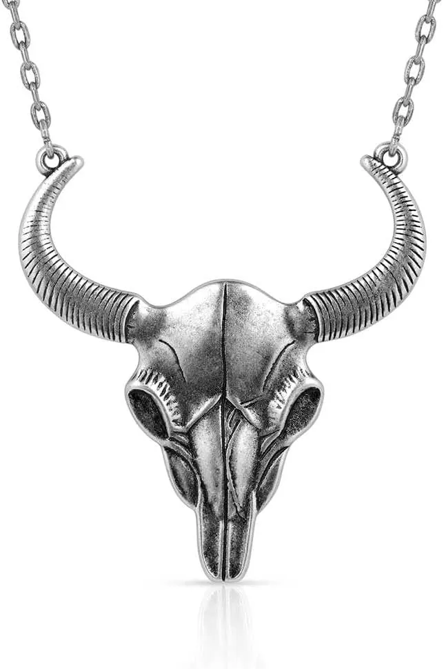 Montana Silversmiths Buffalo Skull Pendant Necklace - NC5790