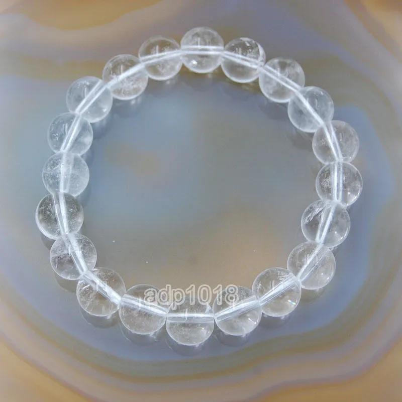 Natural Crystal Quartz Gemstone Beads Stretch Bracelet Healing Reiki