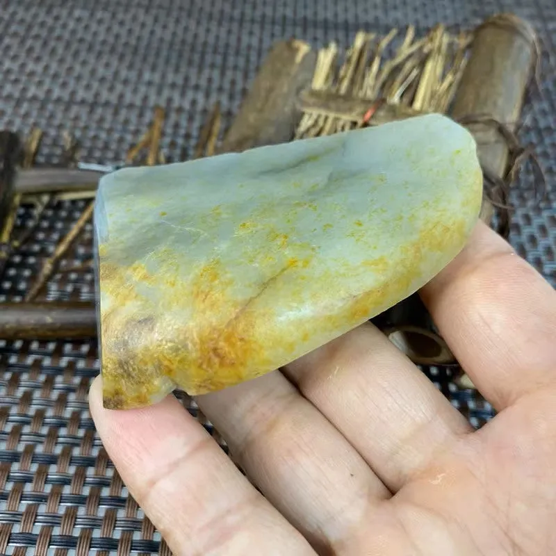 Natural Hetian Jade Rough Nephrite Raw (110g,7.2X5.0X1.8cm)