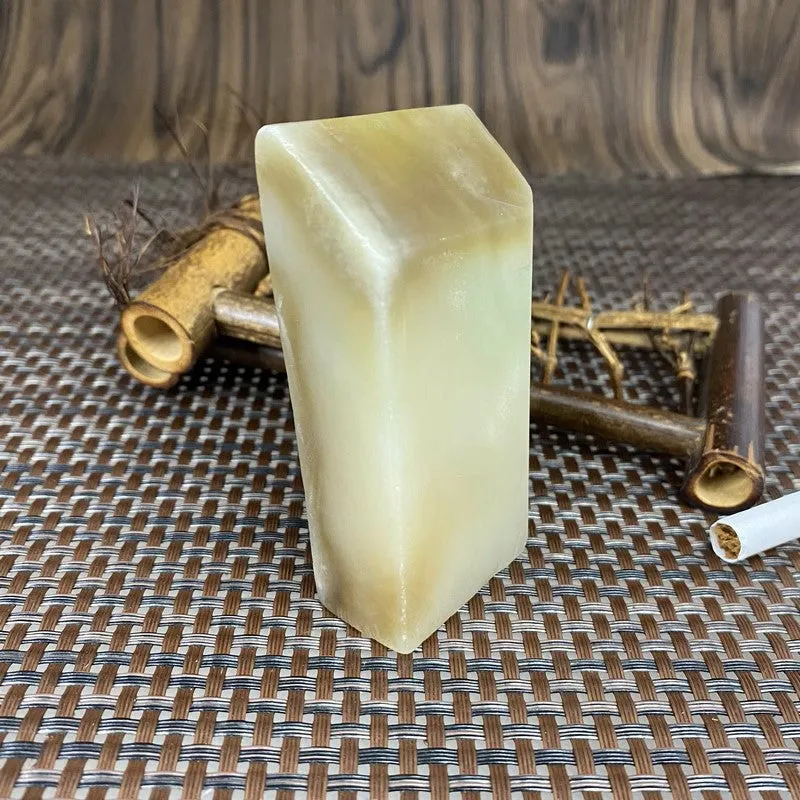 Natural Hetian Jade Rough Nephrite Raw (171g,7.5X3.7X2.2cm)