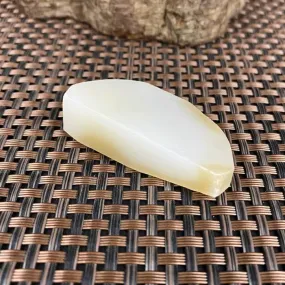 Natural Hetian Jade Rough Nephrite Raw (24g,4.7X2.4X1.3cm)