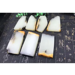 Natural Hetian Jade Rough Nephrite Raw 7 Pieces 626g