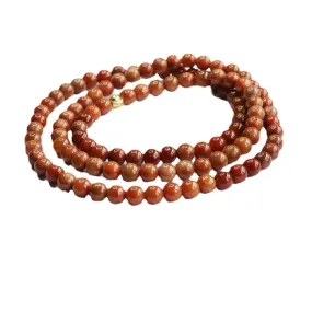 Natural Jade Necklace A Grade Red Jade Bead String 8mm Jade Jewelry