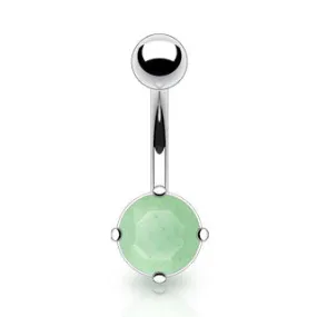 Natural Jade Stone Belly Ring