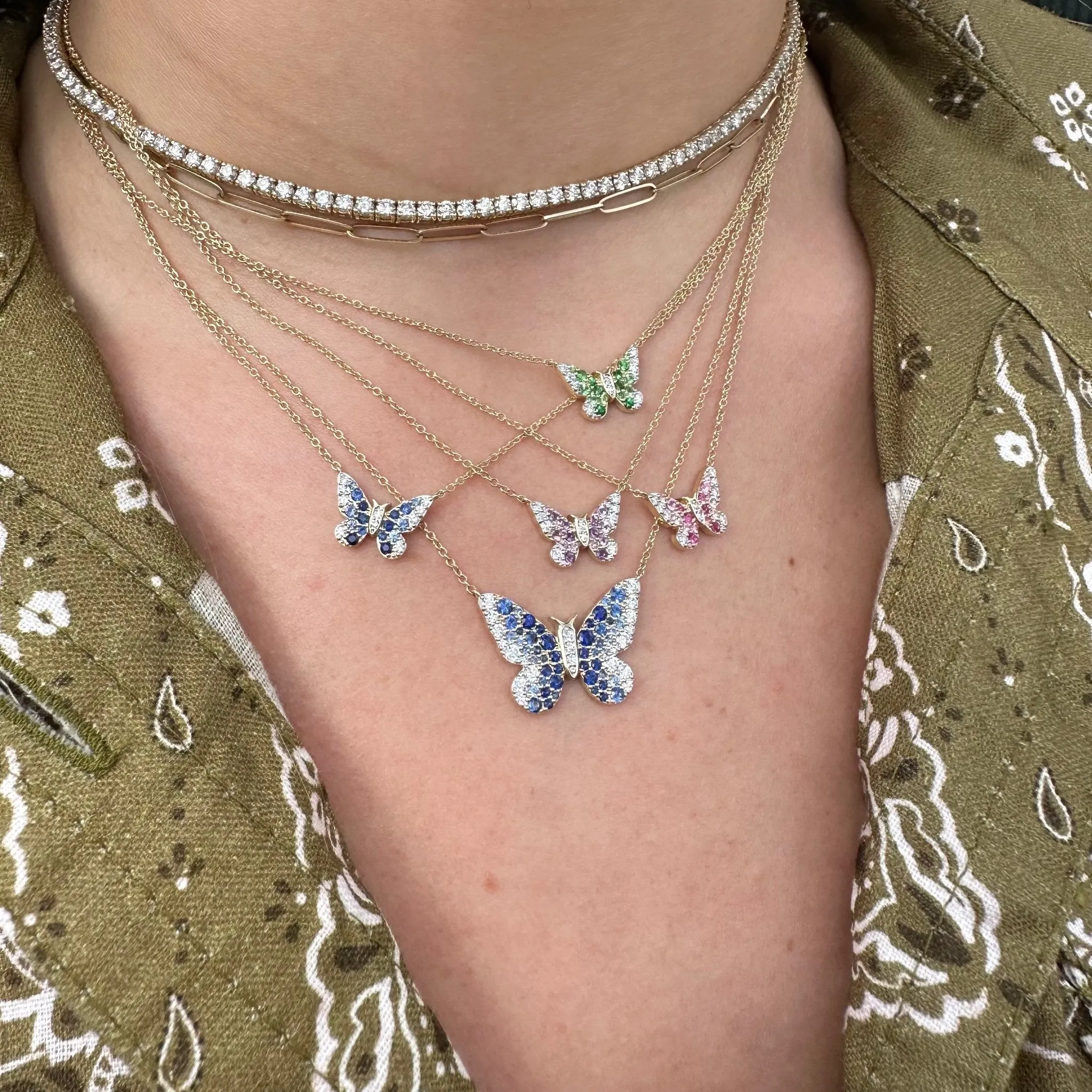 Ombre Butterfly Necklace