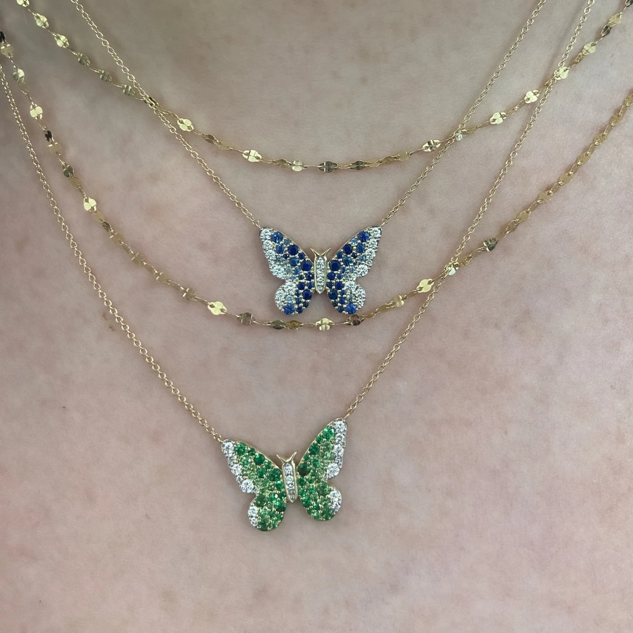 Ombre Butterfly Necklace