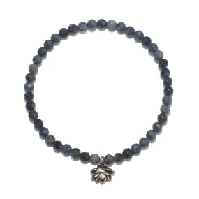 Peaceful Journey Lotus Dumortierite Gemstone Bracelet