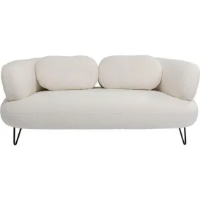 Peppo White Boucle 2 Seater Sofa