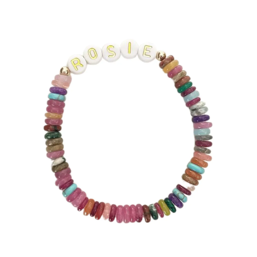 Personalized Candy Gemstone Bracelet