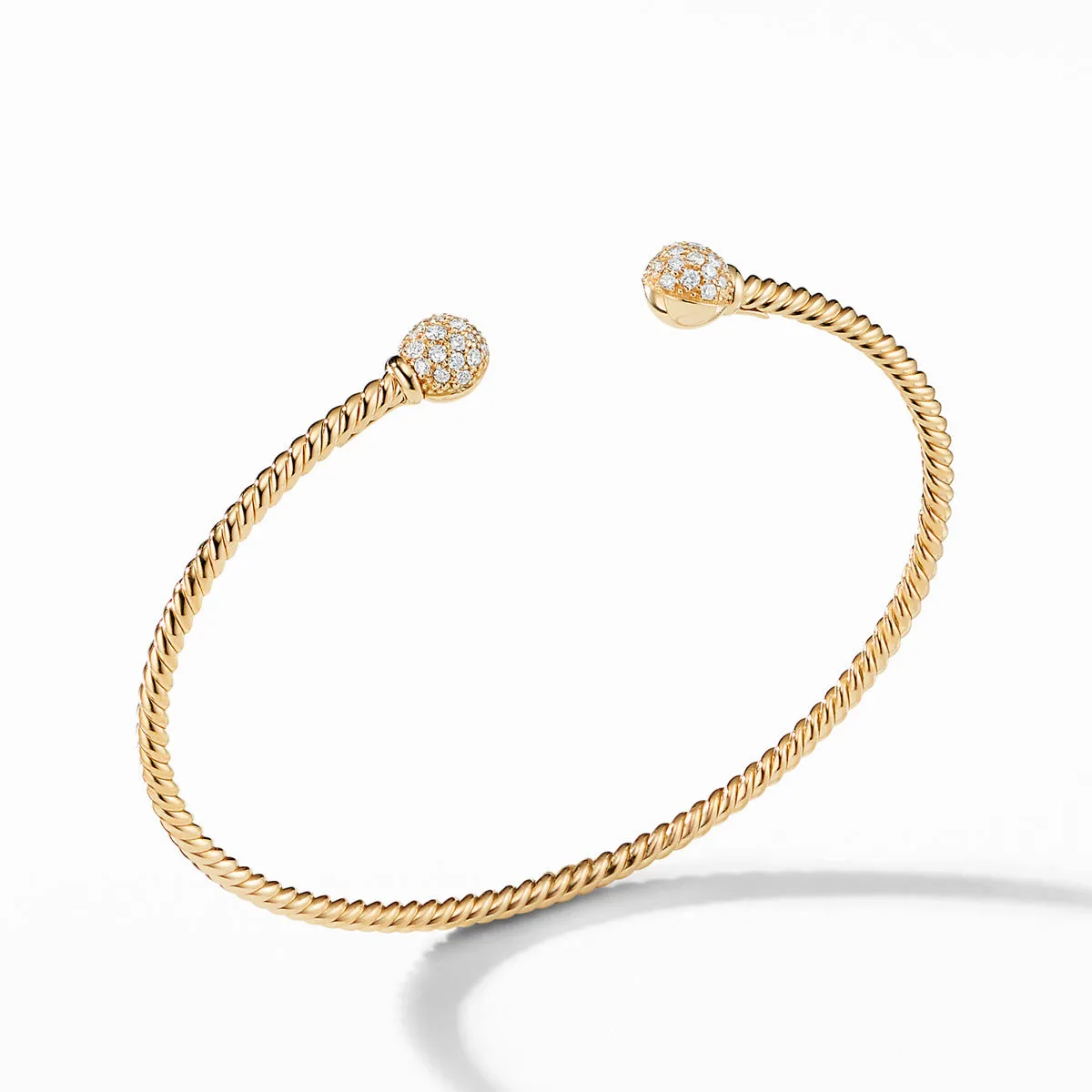 Petite Solari Bead Bracelet with Diamonds in 18K Gold