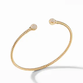 Petite Solari Bead Bracelet with Diamonds in 18K Gold