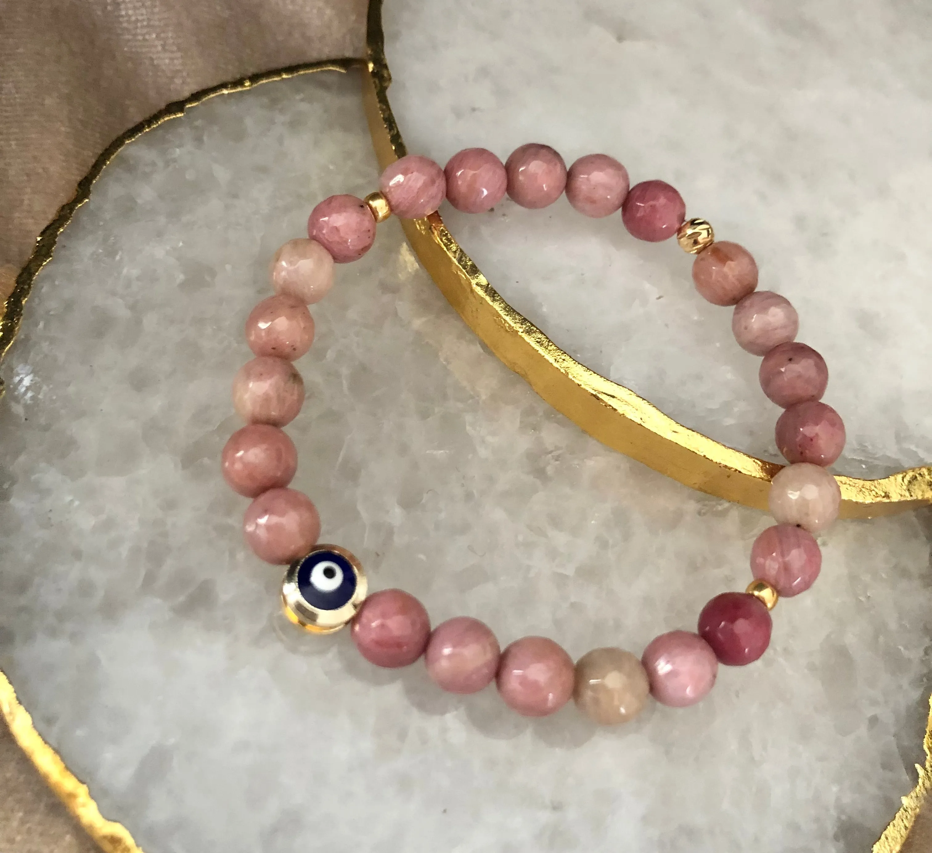 Pink Rhodonite Bracelet