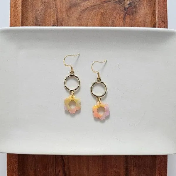 Rainbow Delight Daisy Earrings