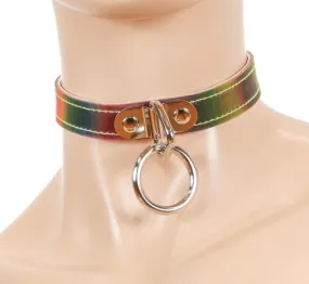 Rainbow Sub Bondage Choker