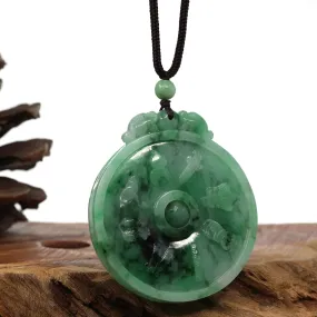 RealJade® Co. Genuine Green Jadeite Jade 8 Magic Weapon and 12 Chinese Zodiac Pendant Necklace