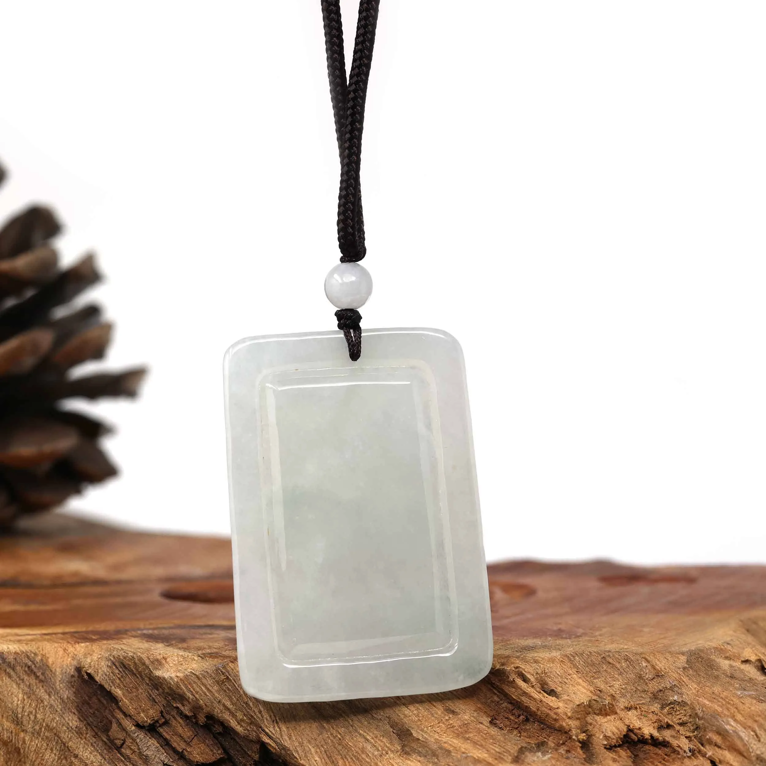 RealJade® Co. Natural Ice Jadeite Jade "Rooster" Pendant Necklace For Men, Collectibles.