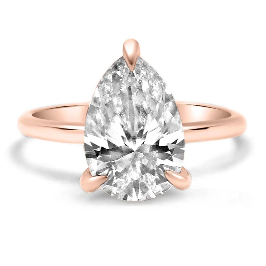 Rose | Pear Moissanite Engagement Ring