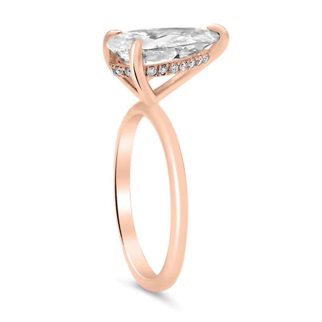 Rose | Pear Moissanite Engagement Ring