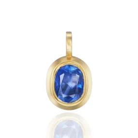 Sapphire Oval Pendant Necklace