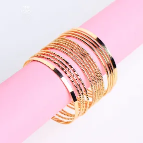 Set of 14 Golden Bangles